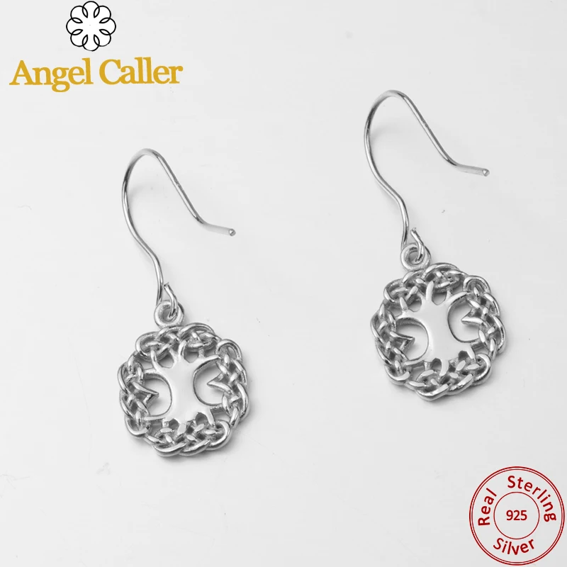 Женские винтажные серьги Angel Caller серебряные из стерлингового серебра S925 пробы с