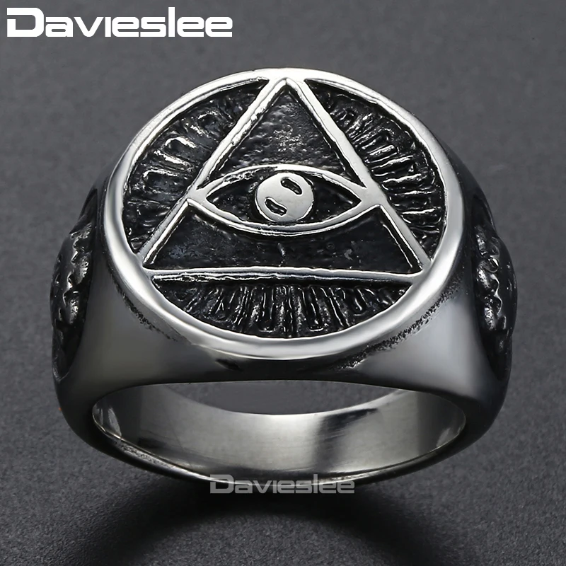 Мужское кольцо Davieslee с подсветкой звездная пирамида бриллиант подарок для мужчин