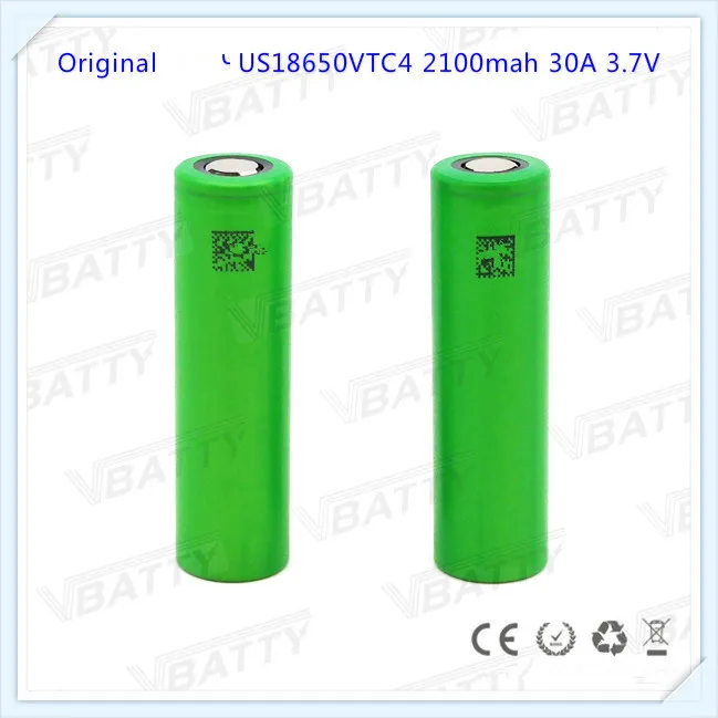 Аккумулятор 30A US18650VTC4 2100mah 18650 Li Ion аккумулятор для Sony brand (1 шт.)|li-ion battery|rechargeable