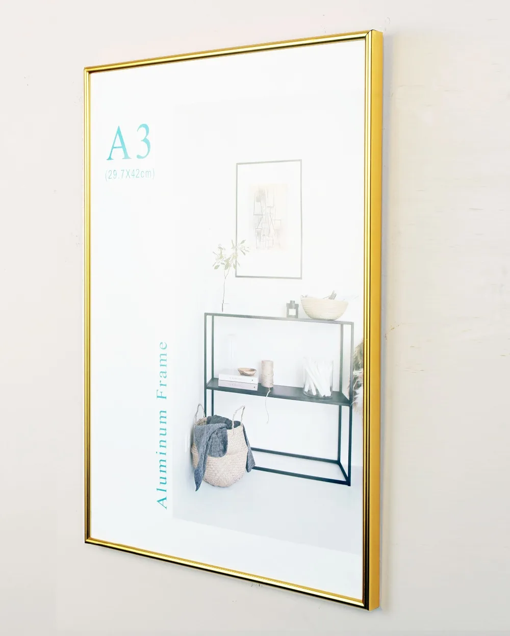 Классический минималистичный алюминиевый А5 А4 А3 8,5x1" 20x30 см рамка для плаката на стену металлическая фоторамка сертификат рамка