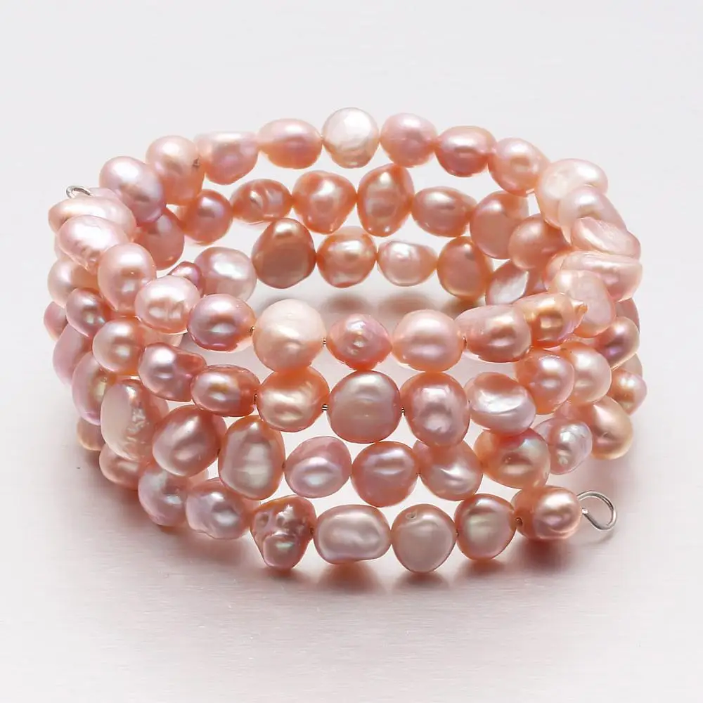 100% браслеты из натурального пресноводного жемчуга высококачественные для