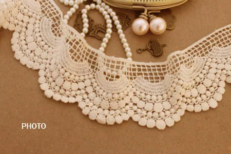 10 ярдов хлопковая кружевная отделка цвета слоновой кости винтажная Античная