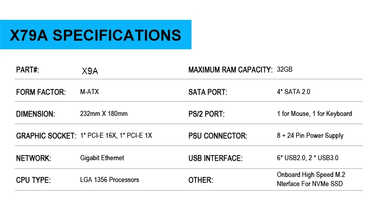 Kllisre X9A LGA 1356 материнская плата поддерживает серверную память REG ECC и процессор LGA1356 xeon E5