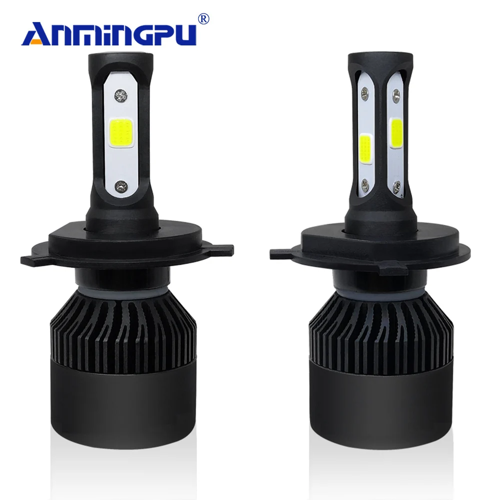 Anmingpu 2x Авто S2 лампы 72 W 8000LM H4 H7 светодиодный H3 H1 9005/HB3 9006/HB4 H8 H9 H11 туман свет