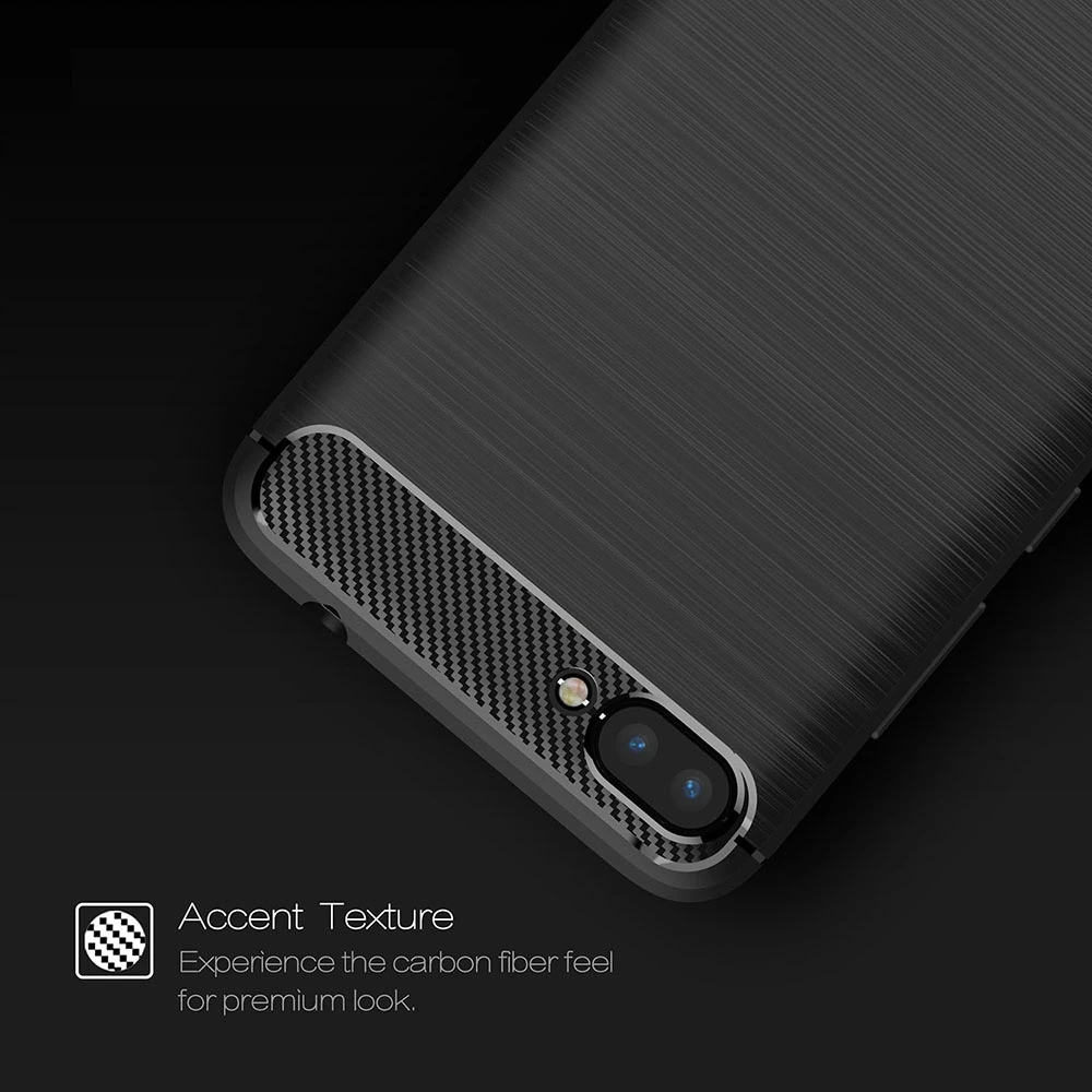 Для Asus Zenfone 4 Max ZC520KL матовая текстура углеродное волокно ударопрочный ТПУ