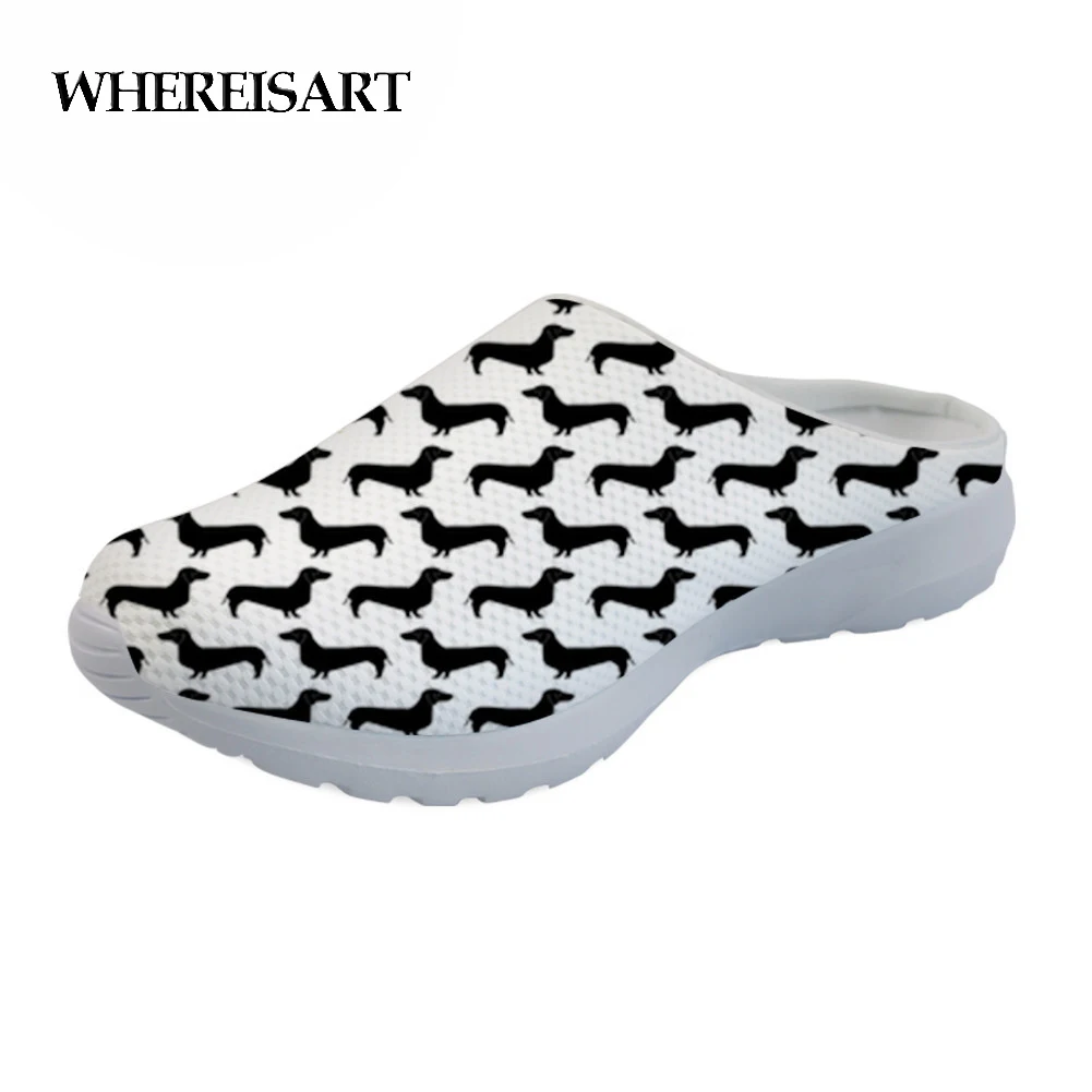 WHEREISART/женские классические сандалии с принтом в виде таксы и собаки дизайнерские