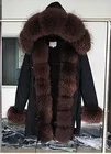 Furlove, Женское зимнее пальто, верхняя одежда, теплое, натуральный, большой, енот, меховой воротник, натуральный мех, парка, искусственный мех, подкладка, армейский зеленый, парки