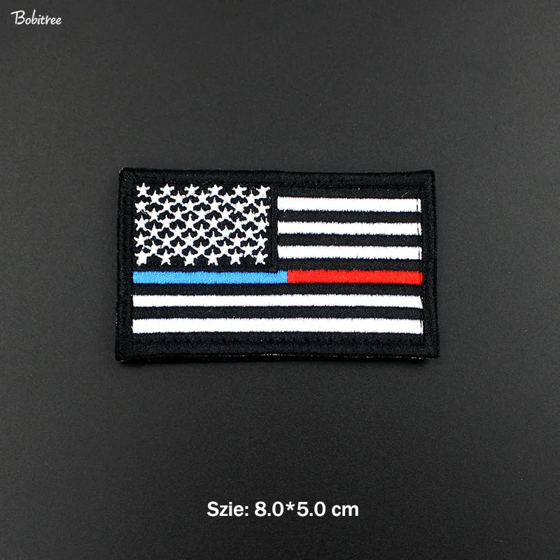 1 pcs 3D крюк петля Флаг США патчи военные значки вышитые Наклейки Аппликации для шляпы заплатки на рюкзак ткань украшения - Цвет: 1 pcs