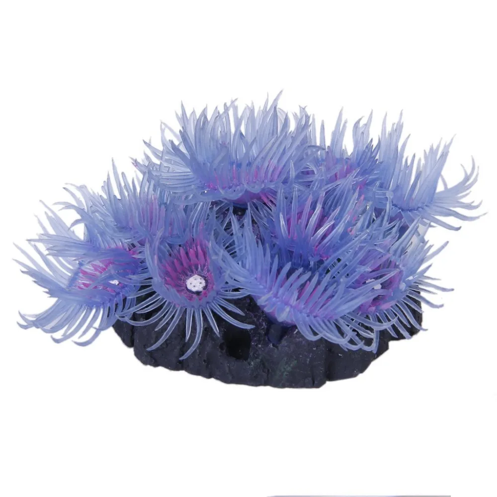 1pcs Aquarium Artificial Coral Fish Tank Decoration - Bluish violet | Дом и сад