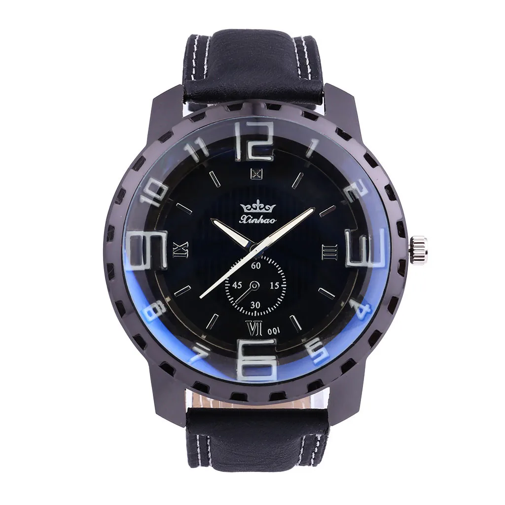 Мужские спортивные часы с хронографом и силиконовым ремешком кварцевые