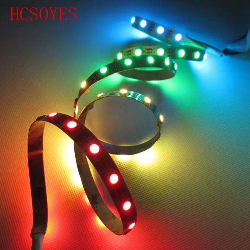 DC5V 1 м WS2812B встроенный ws2811 IC RGB полоса 30/60/144 led/M пикселей не водонепроницаемый ip30 5050