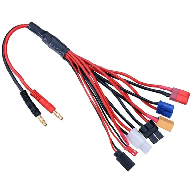 High Quality Multifunctional Charger 4.0mm Banana Adapter Connector T Tamiya XT60 EC3 JST Wire For Futaba | Игрушки и хобби
