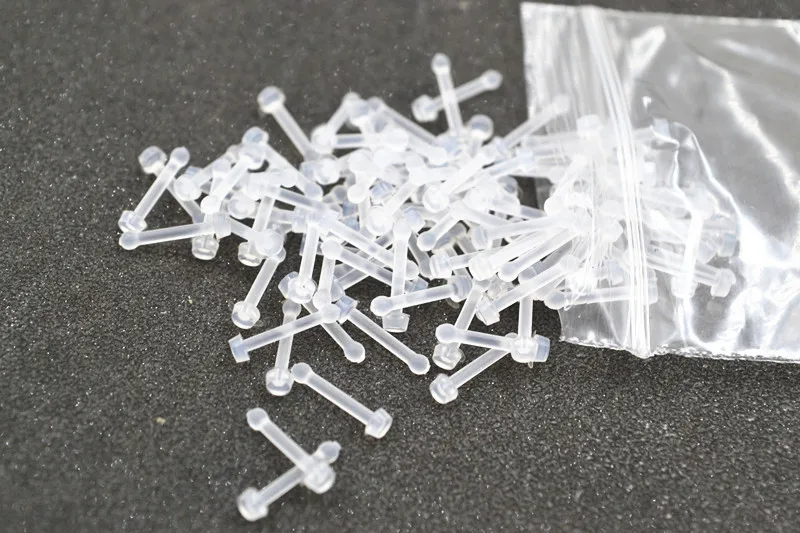 Бесплатная доставка 100 шт. гибкие акриловые фиксаторы для пирсинга носа