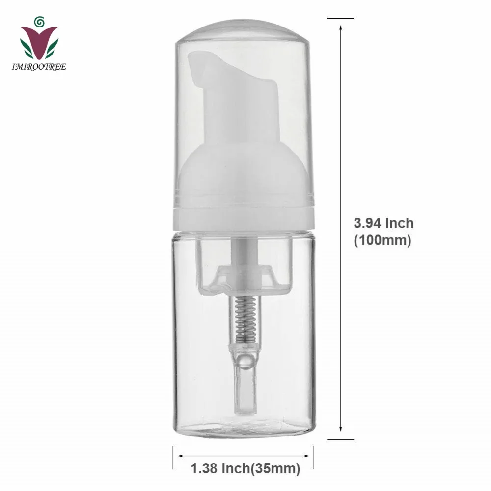 12 шт./лот 30 мл 1 oz прозрачный цилиндр PET пластиковая бутылка для мыла с насос пенообразователя