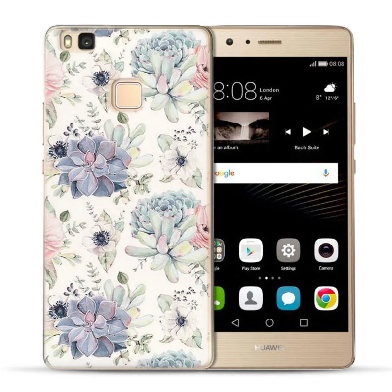 MLCRIYG мягкий чехол для телефона Huawei P9 Lite/P8 Lite/P10Lite красочный из ТПУ с цветочным
