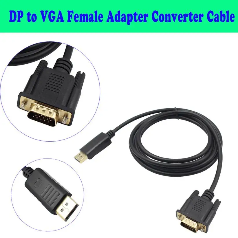 HIPERDEAL цифровые кабели аудио видео кабель DP к VGA Женский адаптер конвертер для