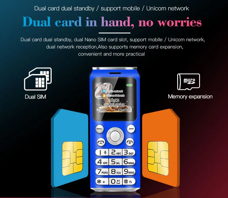 Модный мини мобильный телефон маленький размер мобильные телефоны с двумя sim