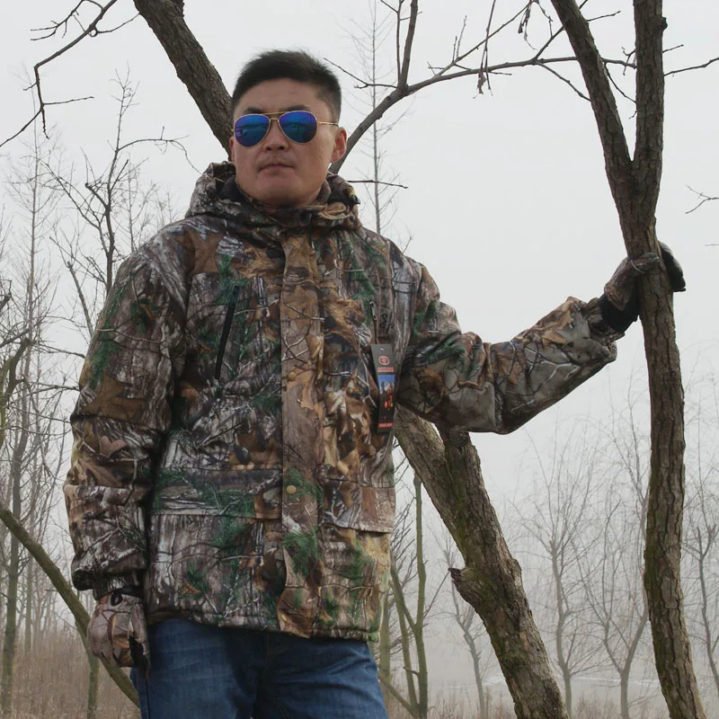 Осенне зимняя теплая флисовая 3D камуфляжная охотничья куртка Ghillie костюм