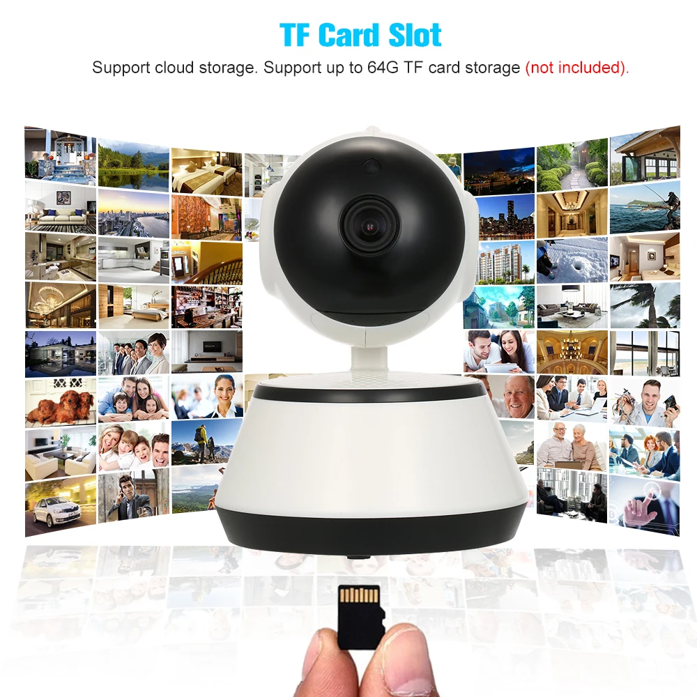 HD 720P IP облачная камера видеонаблюдения безопасности сети PTZ для Android/iOS приложение