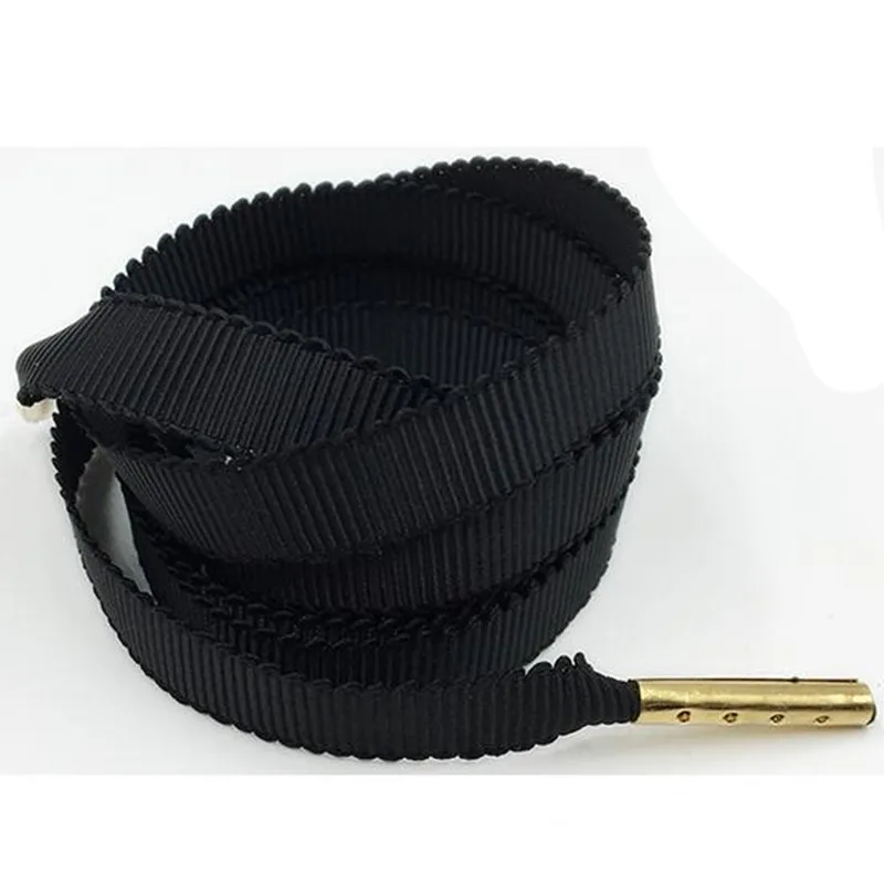 2020 New Design Flat Shoe Laces 39&quot Solid Shoelaces Creative Stripe with Gold Metal Tips | Обувь