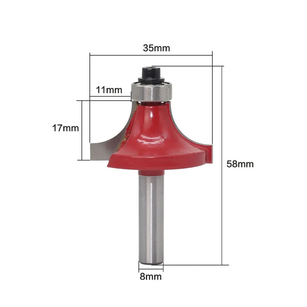 Угловой круглый бит фреза 8 мм хвостовик деревообрабатывающий резак мельница