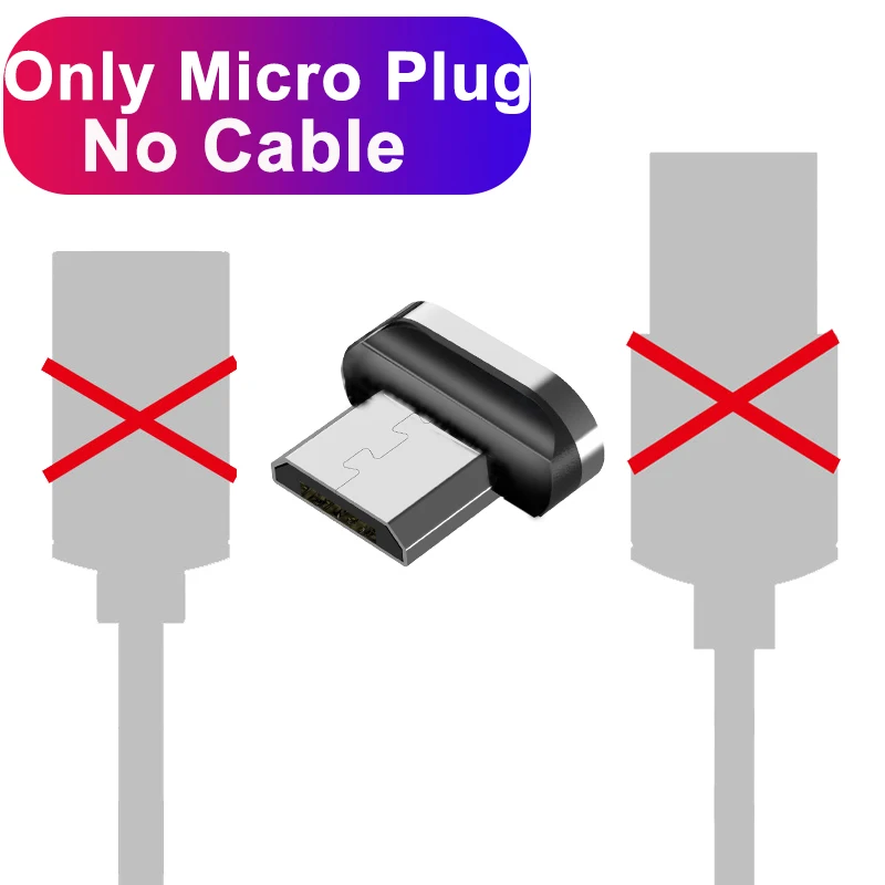 Essager Магнитный 3 м USB кабель для iPhone Быстрая зарядка данных Кабель зарядного устройства микро-usb type-C кабель для samsung кабели для мобильных телефонов - Цвет: Micro Plug No Cable