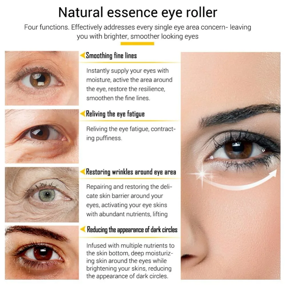 

LANBENA Peptide Wrinkle Eye Serum Anti-Puffiness Fine Lines Dark Circle Anti-Aging Moisturizing Eye Patches Eye Care Beauty