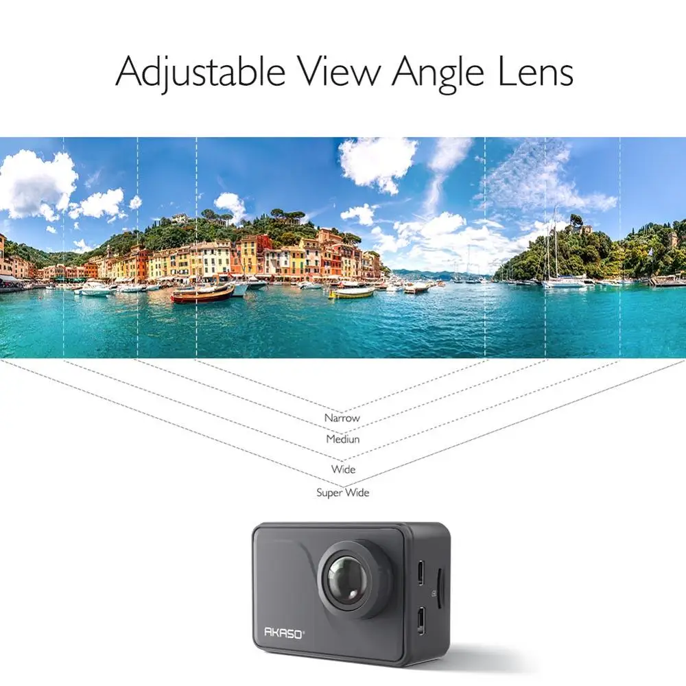 2019 AKASO оригинальная Экшн камера V50 Pro SE 4K 60fps встроенная 4G DDR 2 дюйма сенсорный экран