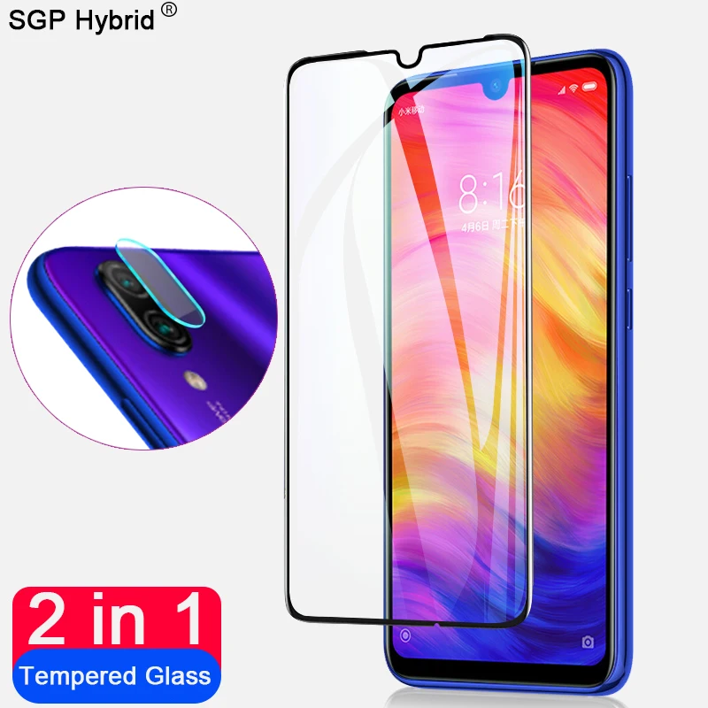 2 в 1 9D закаленное стекло для защиты экрана Xiaomi Redmi Note 7 объектив камеры защитное на