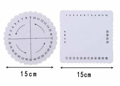 15cm Круглый и квадратный браслет вязание Kumihimo диск лоток для дисков узел, сплетенный из веревки ткачество ювелирных изделий Desgin доска 2 размера - Цвет: 15cm