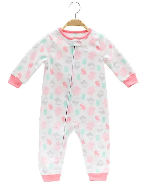 Birds pink Детская одежда, bebes, комбинезон с воротником, флисовые пижамы для новорожденных, одежда для маленьких мальчиков, одежда для маленьких мальчиков, комбинезоны, верхняя одежда - Цвет: Birds pink