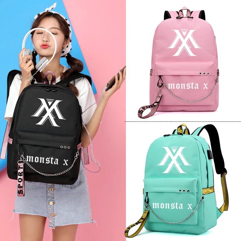 Рюкзак Monsta X want One Jisoo Lisa в Корейском стиле школьные ранцы дорожные сумки для