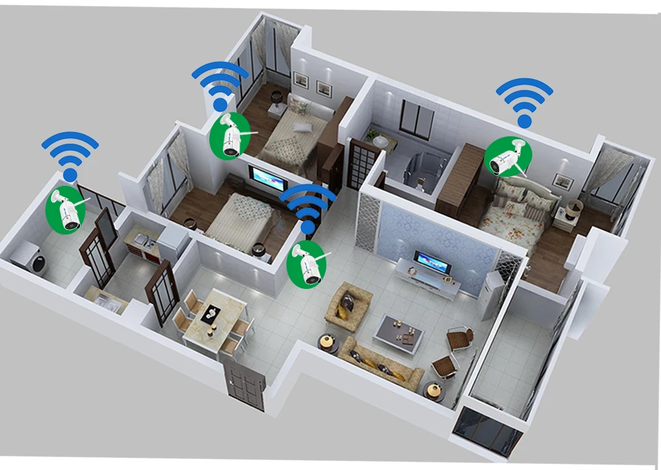 Besder 4CH Wifi CCTV система HD 720 P/960 P Дополнительный комплект видеонаблюдения XMEye P2P Металлический Чехол Водонепроницаемая беспроводная камера беспроводное наблюдение