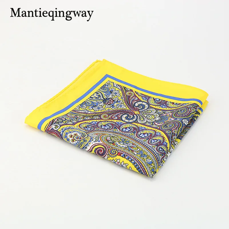 Mantieqingway ЦВЕТОЧНЫЕ ТОЧКИ карманные квадратные мужские модные Пейсли повседневные Квадратные платки карманные для мужчин большой размер платок