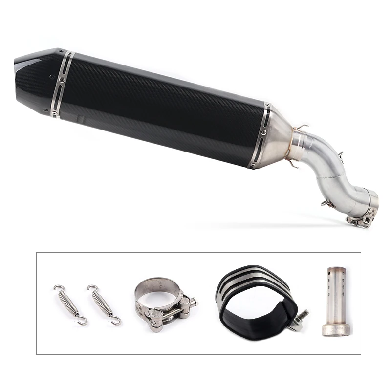 

Free Shipping motorcycle Exhaust Middle pipe Muffler full System Pipe Pipe Tube Slip On For Kawasaki Z900 Z 900 2017 2018 Q