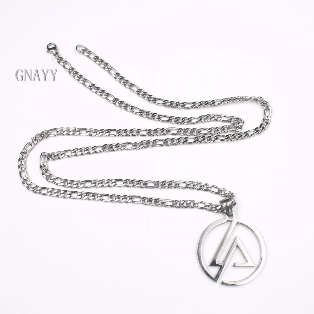 GNAYY мужское Безымянное ожерелье из нержавеющей стали с логотипом merch 24'' |