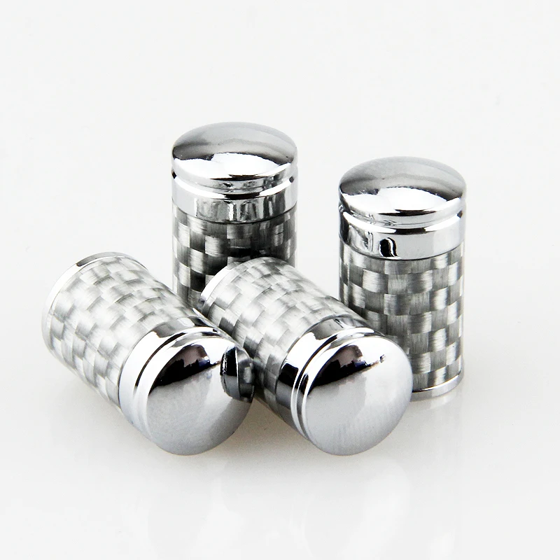 4 шт. колпачки для клапанов колес из меди и углеродного волокна автомобильных шин