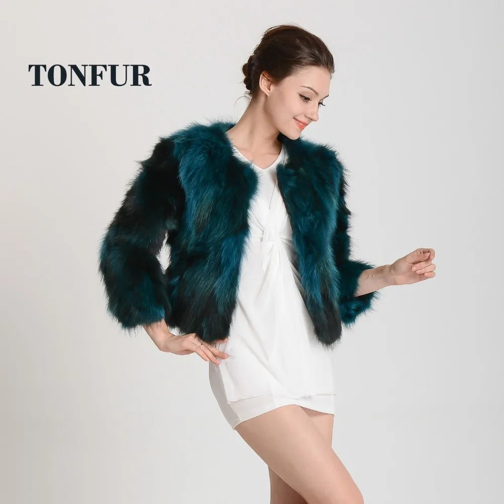 Женское роскошное пальто из натурального Лисьего меха Брендовое зимнее THP523|genuine