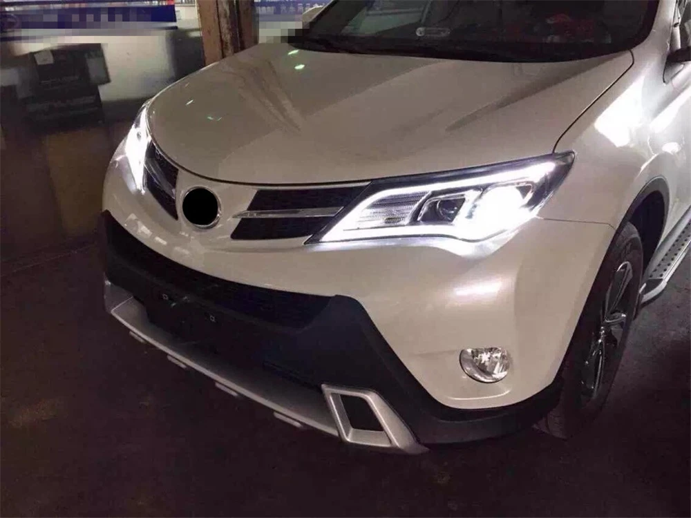Для Toyota RAV4 светодиодный фары 2013 2014 2015 RAV 4 ДХО Биксеноновые линзы дальний ближний