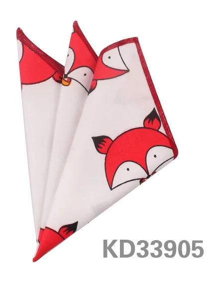 KD33905 Костюмы животных карманное квадратное мультяшное полотенце для сундуков носовые платки для мужчин и женщин носовые платки для джентльменов классический мужской носовой платок карманное полотенце - Цвет: KD33905