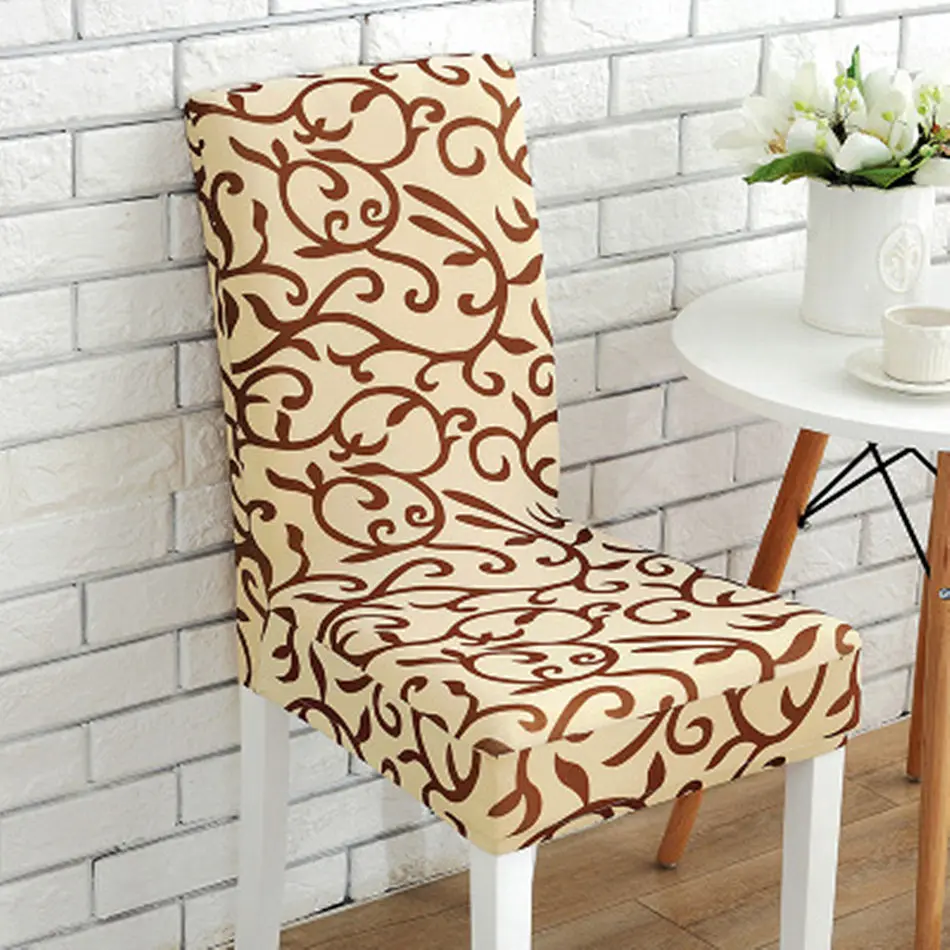 Pattern Print Elastic Detachable Chair Cover Kitchen Table Set Modern Sofa Wedding Restaurant Hotel Anti-dirty | Дом и сад