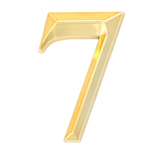

Plastic ABS Golden House Number Door Address 3D Numeral Plate Plaque Sign Sticker With Self-adhesiv For Gate Room Waterproof