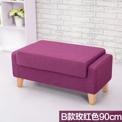 rosered 45x90x42Hcm Ткань диван табурет Кровать Конец табурет магазин одежды обувной магазин скамейка табурет - Цвет: rosered 45x90x42Hcm