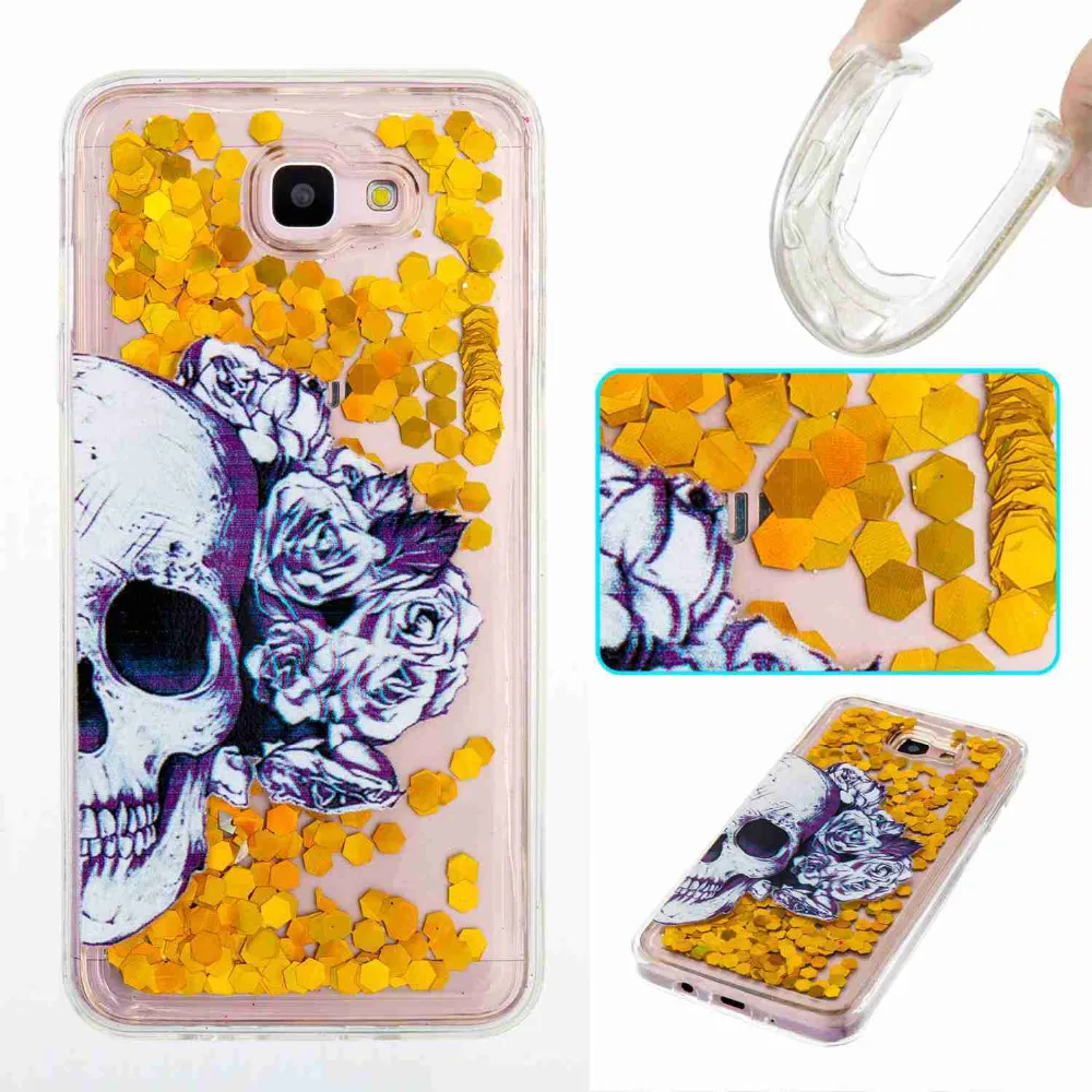 S7 Edge Case Patterned Soft TPU Quicksand Glitter Liquid Clear For Samsung J3 J5 G530 G360 S5 S6 Prime A3/A5 2016 |