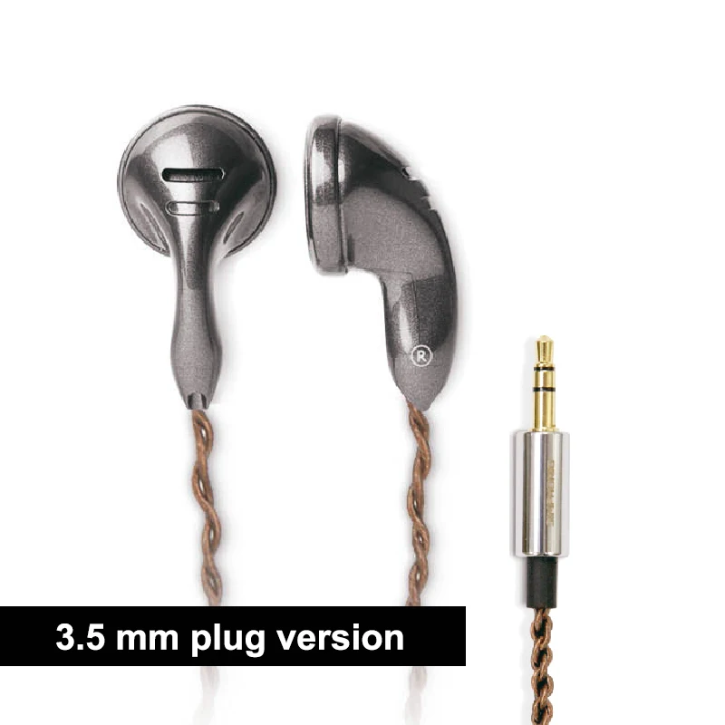 3.5mm plug Simphonio Дракон 2+(SW D2) Динамический драйвер HiFi плоский беспроводной наушник с 6N кабель OFC 3,5 мм 2,5 - Цвет: 3.5mm plug