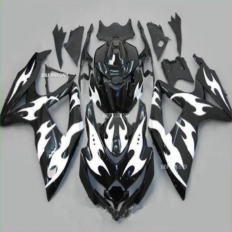 

100% Обтекатели под давлением для SUZUKI GSXR600 750 2008 2009 2010 K8 GS XR750 R600 08-10 обтекатель для мотогонок Черный