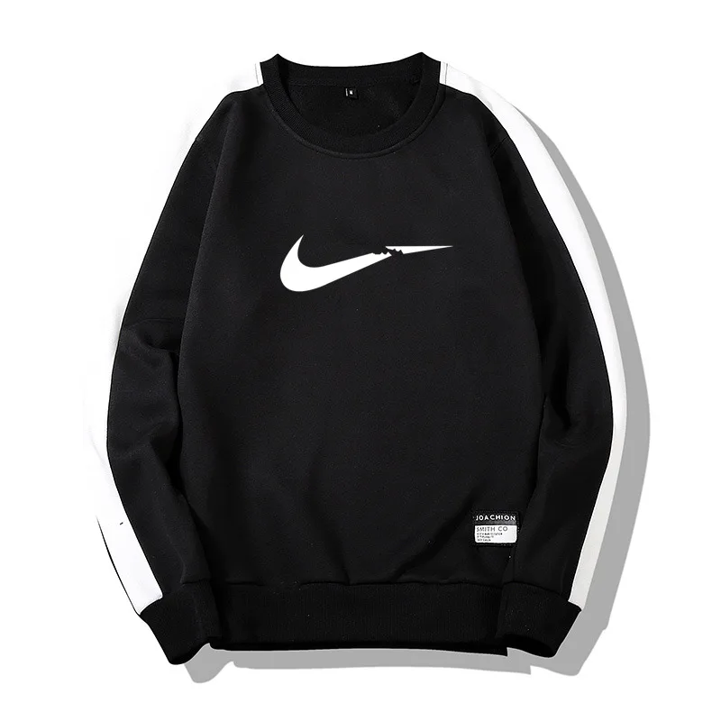 2019 JUST Patchwork Pullover Crewneck Autumn Winter DO Men's Sweatshirts Comfortable Black White IT white suprem off Guccy | Мужская