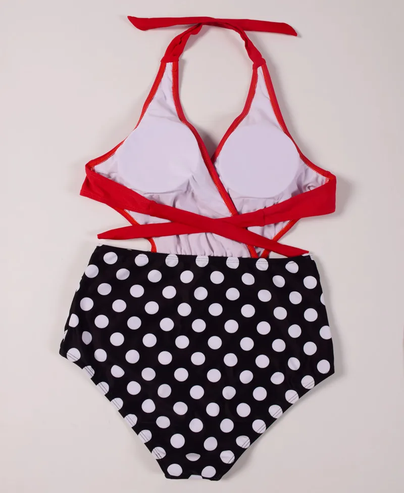 Женский Цельный купальник с глубоким v образным вырезом и перекрестной лямкой