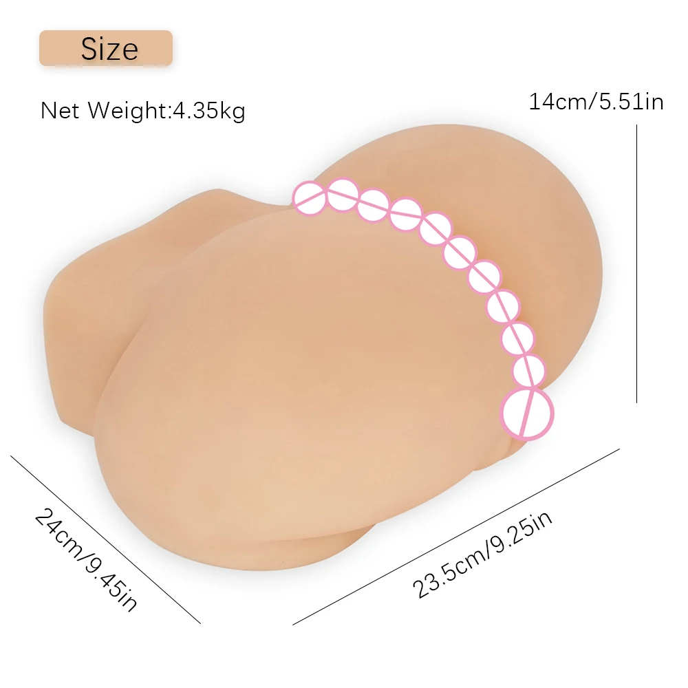 Высококачественный реалистичный большой силиконовый зад 1:1 с вагиной и анальным