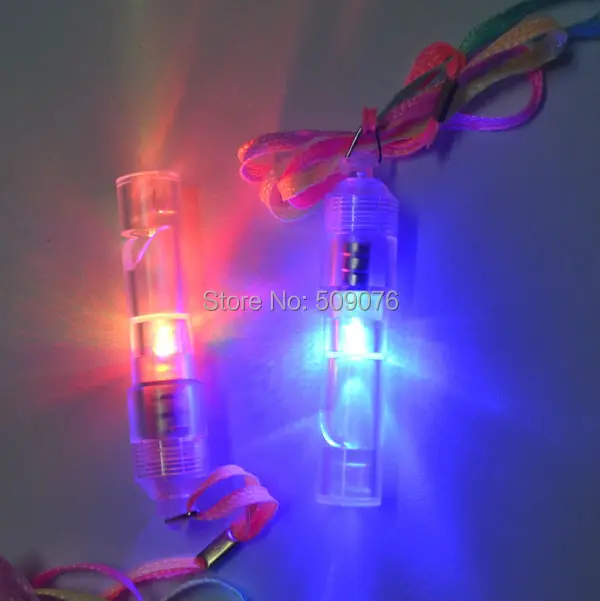 Free shipping 12pcs/lot Light Up Whistles LED Flashing Blinking Favors Rave Lanyard Whistle party novelty items | Дом и сад